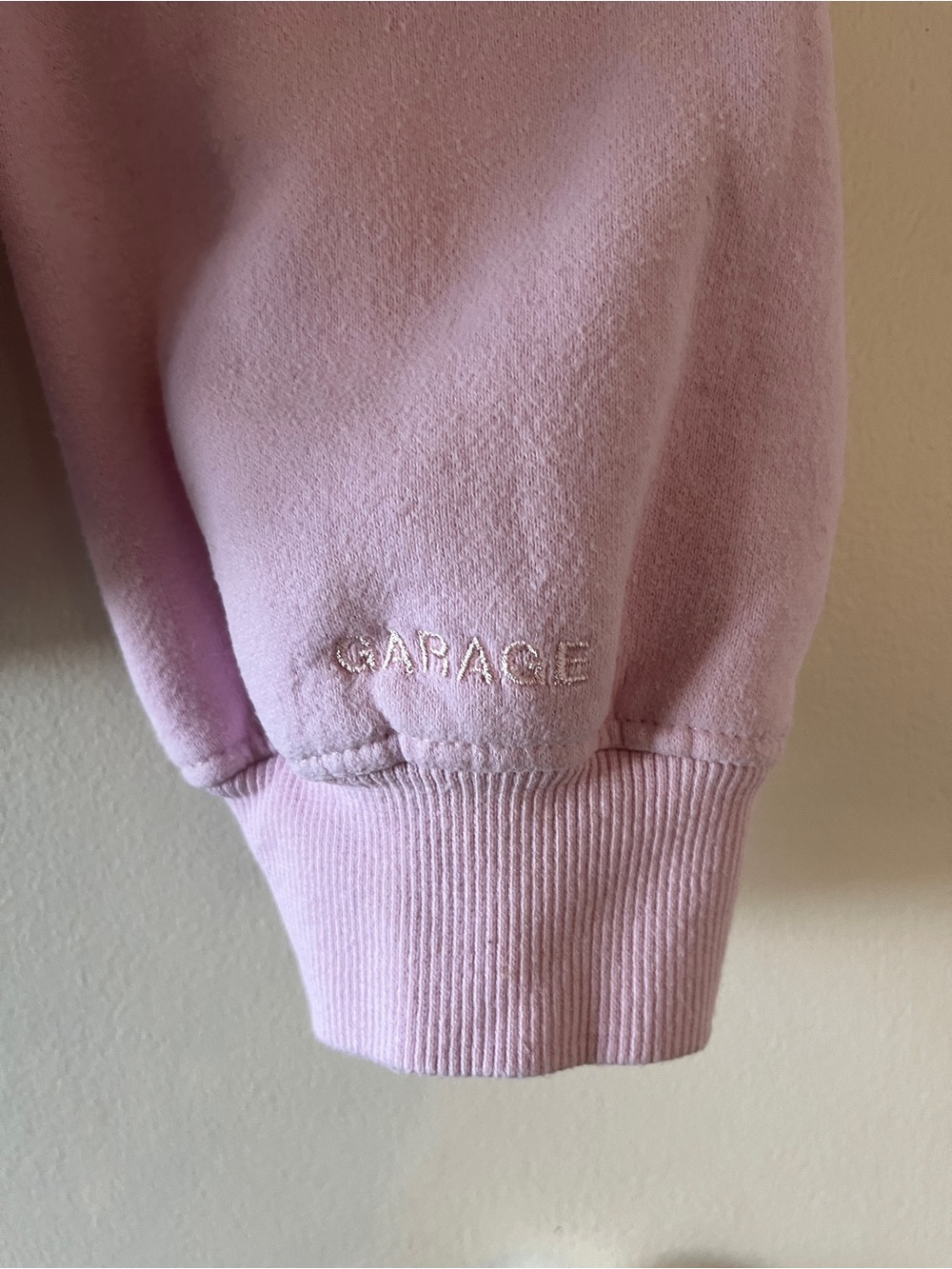 Garage Light Pink Cropped Hoodie - Picture 5 of 5